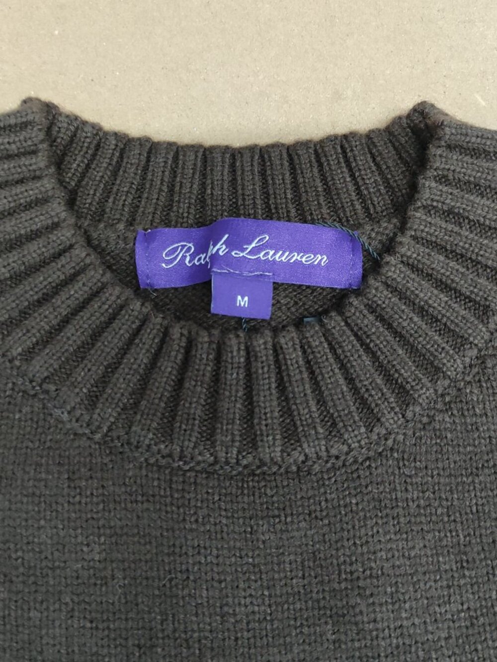 Ralph Lauren Polo Bear Brown Crewneck Knit Sweater - Picture 6 of 8